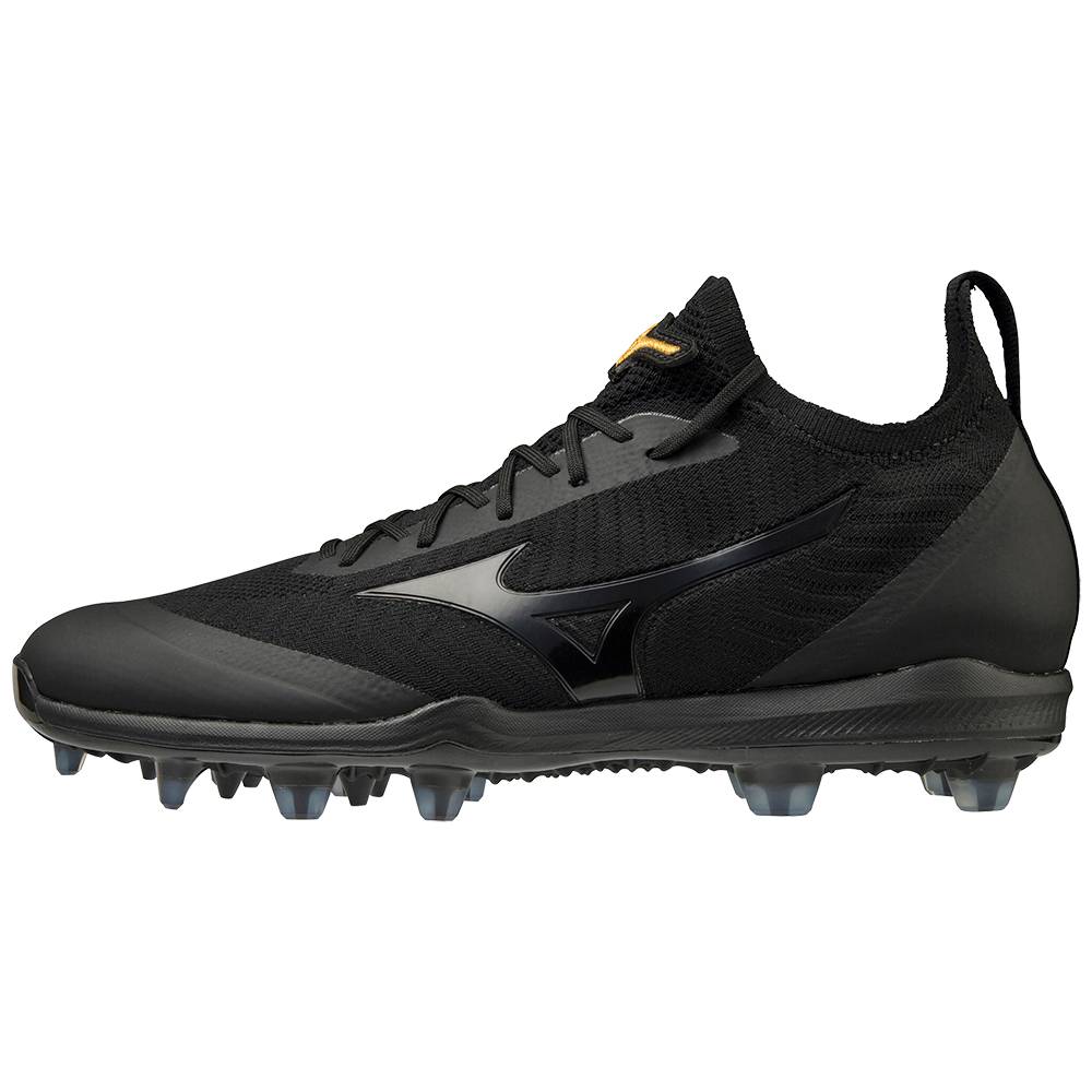 Mens Mizuno Pro Dominant TPU Knit Molded Baseball Cleats Black Philippines (JBFSYP761)